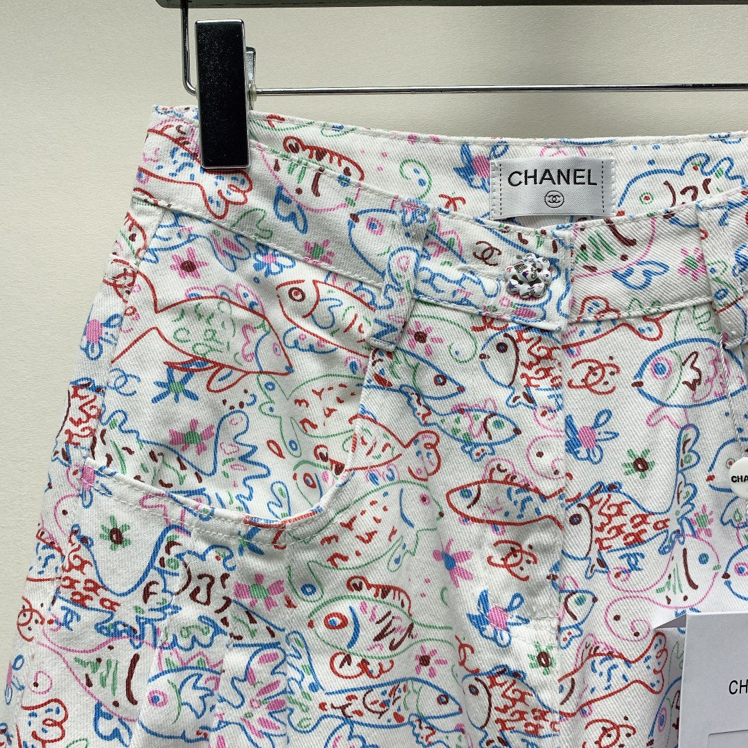 CC PRINTED JEANS 268027