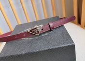 PRADA 25S BELT 15 MM IN RED CALFSKIN 598411