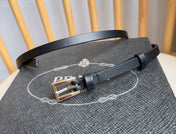 PRADA 25S BELT 10 MM IN BLACK CALFSKIN 598373