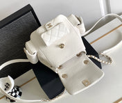 CC DUMA BACKPACK 21 IN WHITE CALFSKIN