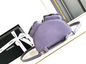 CHANEL 25S BACKPACK 17.5 CM IN PURPLE LAMBSKIN