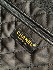 CHANEL BAG 25S 42 CM IN BLACK LAMBSKIN WITH GOLD HARDWARE