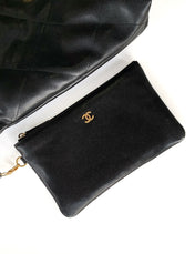 CHANEL BAG 25S 42 CM IN BLACK LAMBSKIN WITH GOLD HARDWARE