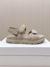 DIOR BACK-STRAP SANDALS 25S IN LIGHT BEIGE CALFSKIN
