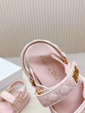 DIOR BACK-STRAP SANDALS 25S IN PASTEL PINK CALFSKIN