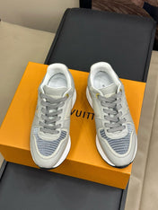 LV NEO RUN AWAY SNEAKER IN DOLPHIN GRAY CALFSKIN