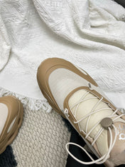 LOEWE 26S CLOUDSOLO SNEAKERS IN BROWN AND BEIGE RECYCLED POLYESTER