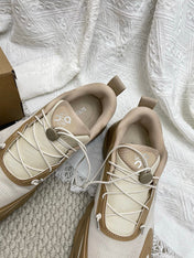 LOEWE 26S CLOUDSOLO SNEAKERS IN BROWN AND BEIGE RECYCLED POLYESTER