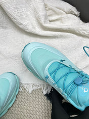 LOEWE 26S CLOUDSOLO SNEAKERS IN AQUA BLUE RECYCLED POLYESTER