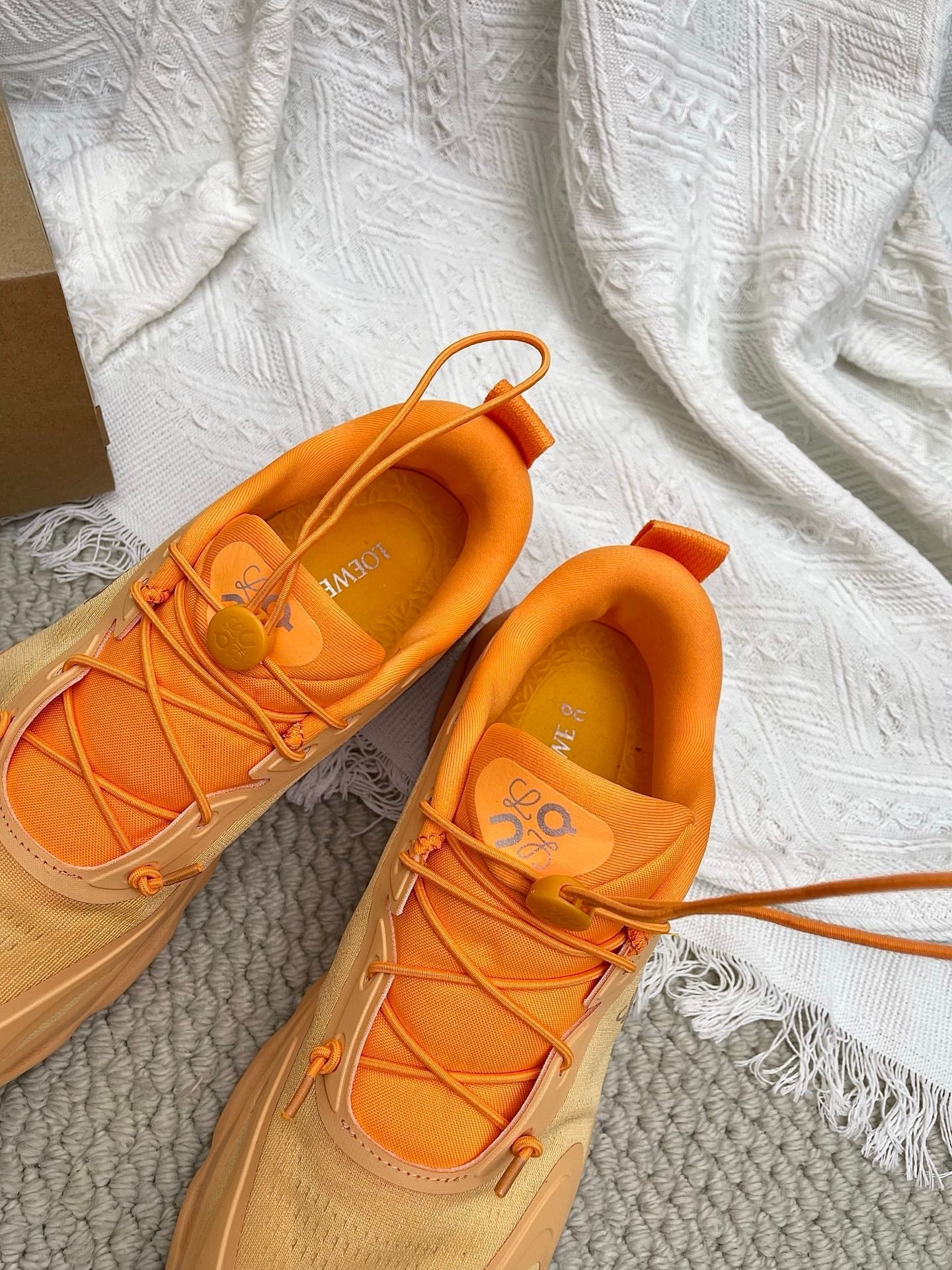 LOEWE 26S CLOUDSOLO SNEAKERS IN ORANGE RECYCLED POLYESTER