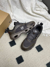 LOEWE 26S CLOUDSOLO SNEAKERS IN DARK BROWN RECYCLED POLYESTER