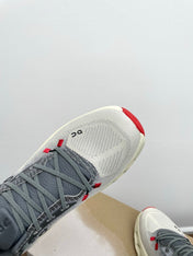 LOEWE 26S CLOUDTILT SNEAKER IN DARK GRAY AND WHITE RECYCLED POLYESTER