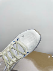 LOEWE 26S CLOUDTILT SNEAKER IN WHITE AND LIGHT GRAY RECYCLED POLYESTER