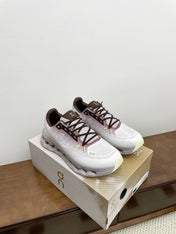 LOEWE 26S CLOUDTILT SNEAKER IN DARK BROWN IVORY RECYCLED POLYESTER