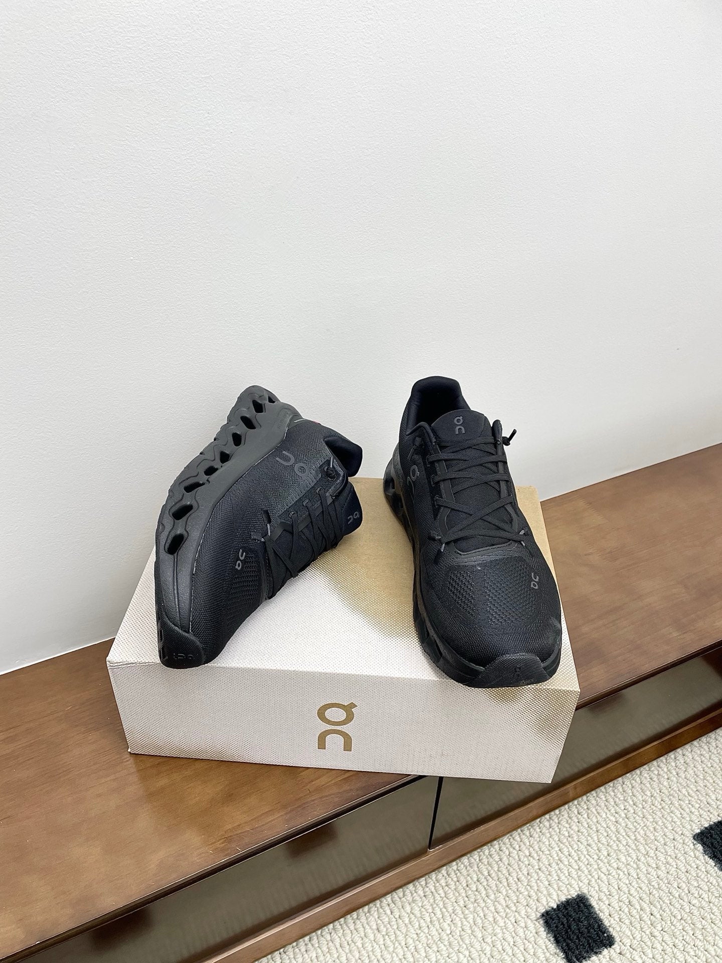 LOEWE 26S CLOUDTILT SNEAKER IN BLACK RECYCLED POLYESTER