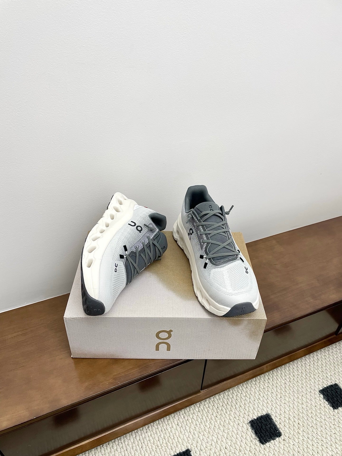 LOEWE 26S CLOUDTILT SNEAKER IN LIGHT GREY RECYCLED POLYESTER