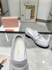 PENNY LOAFERS IN WHITE BLEACHED CALFSKIN
