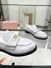 PENNY LOAFERS IN WHITE BLEACHED CALFSKIN