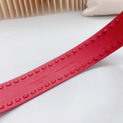 Vlogo Red Leather Buckle 40mm Red