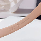 CC 30MM BELT IN DESERT SAND CALFSKIN SILVER HARDWARE ATTACH PEARLS