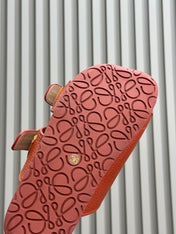 LOEWE 26S EASE SLIDE IN ORANGE CALFSKIN