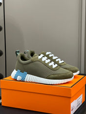 BOUNCING SNEAKERS OLIVE CALFSKIN