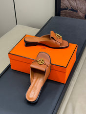 ISLE SANDAL IN BRONZE BROWN CALFSKIN