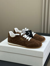 PRADA 25S SNEAKER IN BROWN SUEDE STYLE 9