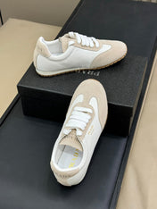PRADA 25S SNEAKER IN WHITE MIX BEIGE SUEDE STYLE 5