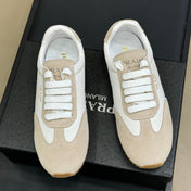 PRADA 25S SNEAKER IN WHITE MIX BEIGE SUEDE STYLE 5