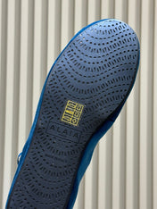 ALAIA 26S MARY JANE BALLET FLATS IN DARK BLUE VELVET
