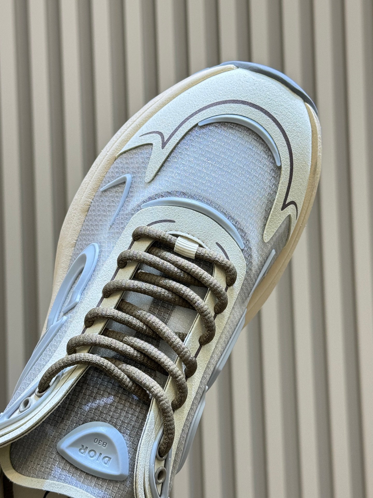 DIOR 26S B30 COUNTDOWN TECH SNEAKER IN GRAY AND LIGHT BLUE TECHNICAL FABRIC AND SUEDE