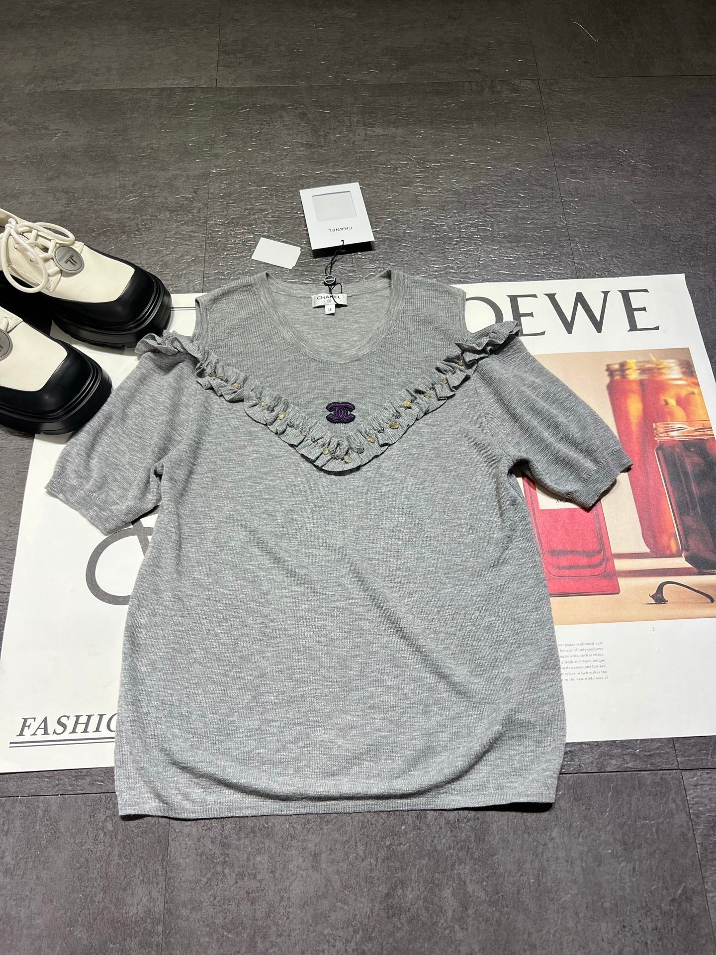 CHANEL 26S SHORT-SLEEVE KNIT TOP STYLE 1095