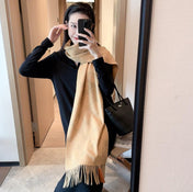 SCARF IN PEANUT BROWN CASHMERE 405595