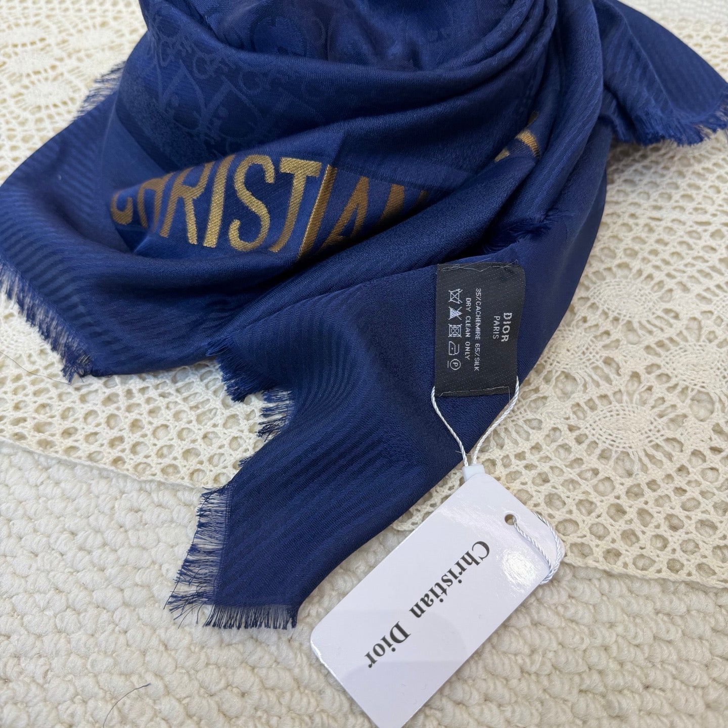 DIOR 26S SCARF 140CM IN SILK & CASHMERE 281269