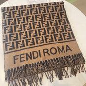 ROMA 190 FF SCRAF IN BROWN MIX BLACK WOOL AND CASHMERE