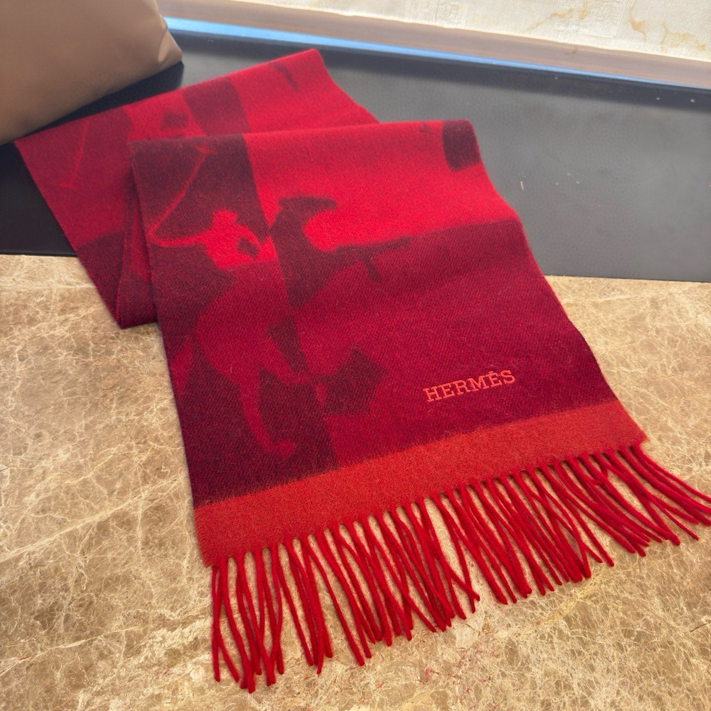 HERMES 25S SCARF 170 IN CASHMERE 854665