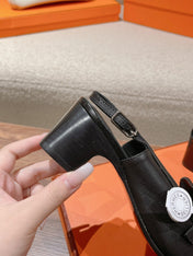INFINIE 50 PUMP BLACK LAMBSKIN