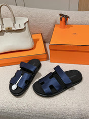CHYPRE SANDAL BLACK MIX LIGHT BERRY CALFSKIN