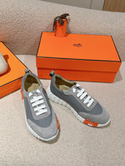 MAINLAND SNEAKER IN ASH GRAY SUEDE AND SHARK GRAY BREATHABLE MESH FABRIC