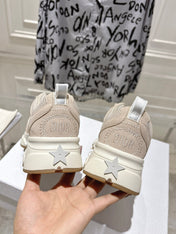 DIOR 25S CHRONO SNEAKER 45MM IN MESH WITH WHITE AND NUDE PINK CALFSKIN