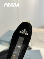 PRA NAPPA MARY JANE PUMPS BLACK SATIN