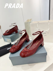 PRA NAPPA MARY JANE PUMPS JAM LAMBSKIN