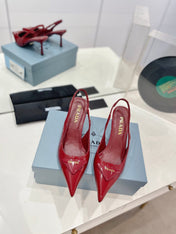 Pra Slingback Pumps 75 Red Patent Leather