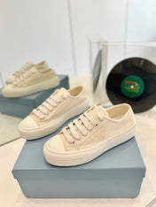 PRA PRINTED COTTON SNEAKERS BEIGE CANVAS