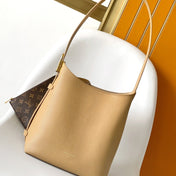 LV 25S LOW KEY HOBO BAG 35 CM IN BEIGE CALFSKIN