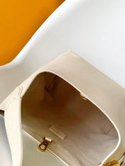 LV 25S LOW KEY HOBO BAG 35 CM IN CREAM WHITE CALFSKIN