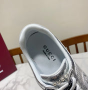 GUCCI 26S SNEAKER IN SILVER CALFSKIN