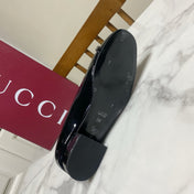 GUCCI 26S HORSEBIT BALLET FLATS IN BLACK CALFSKIN