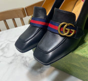 GUCCI 26S GG LOAFERS 75 MM IN BLACK CALFSKIN STYLE 2